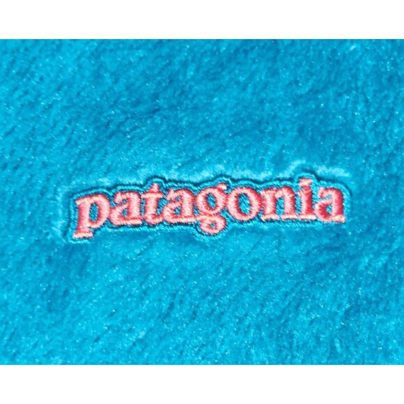Patagonia Women's Turquoise R3 Hi-Loft Hoodie Fleece Jacket Full Zip Sz M 2980 - Picture 10 of 12